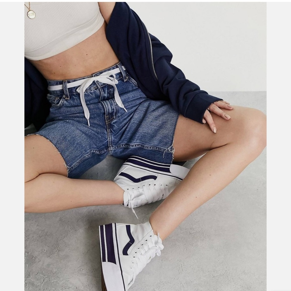 Vans Sk8 Hi Tapered Platform Sport Stripes Navy True White‎